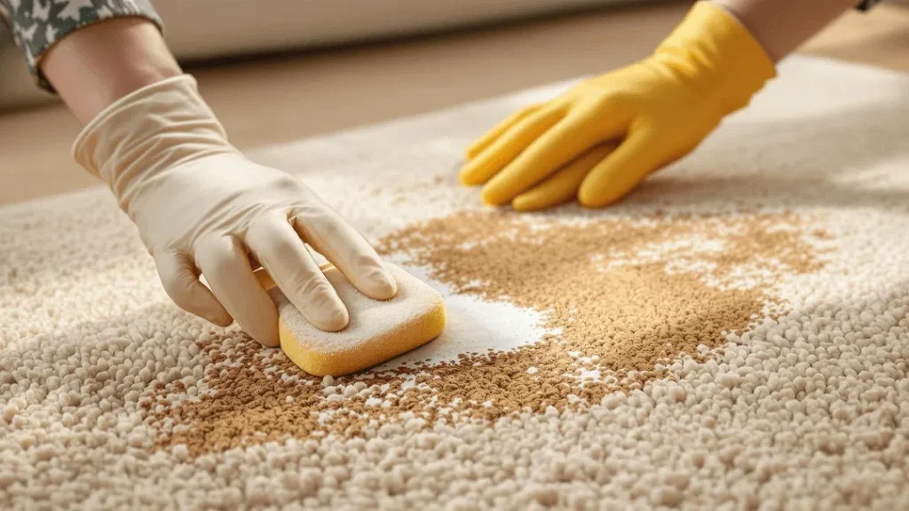 Nettoyage d'une tache de café